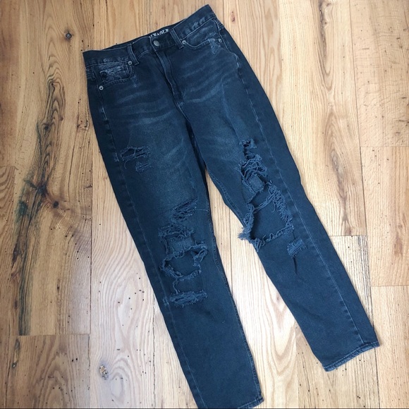 American Eagle Outfitters Denim - AE Distressed Mom Jeans